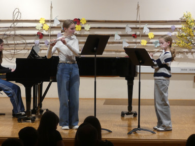 trio, dve flavti in klavir