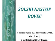 Šolski nastop BOVEC