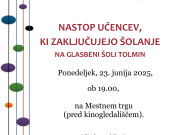Nastop učencev, ki zaključujejo šolanje